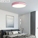 Kid Bedroom Nordic Acrylic Flush Mount Ceiling Lamp - Slim Round And Stylish