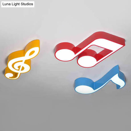 Kids Acrylic Musical Note Led Ceiling Light - Perfect For Kindergarten