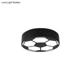 Kid’s Bedroom Acrylic Flat Football Ceiling Mount Light - Sports Theme Lamp