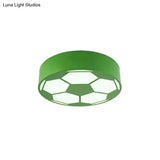 Kid’s Bedroom Acrylic Flat Football Ceiling Mount Light - Sports Theme Lamp