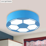 Kid’s Bedroom Acrylic Flat Football Ceiling Mount Light - Sports Theme Lamp