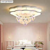 Kid’s Bedroom Ceiling Lamp: Modern Shell Shape White Acrylic Led Flush Light