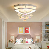 Kid’s Bedroom Ceiling Lamp: Modern Shell Shape White Acrylic Led Flush Light / 19.5’ Warm