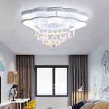 Kid’s Bedroom Ceiling Lamp: Modern Shell Shape White Acrylic Led Flush Light / 27’