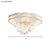 Kid’s Bedroom Ceiling Lamp: Modern Shell Shape White Acrylic Led Flush Light