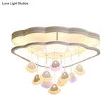Kid’s Bedroom Ceiling Lamp: Modern Shell Shape White Acrylic Led Flush Light