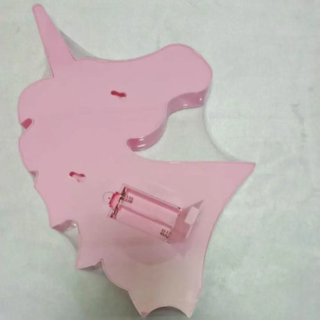 Kids Bedroom Led Animal Nightlight - Pink Plastic Battery-Operated Lamp With Fun Shape / Battery D