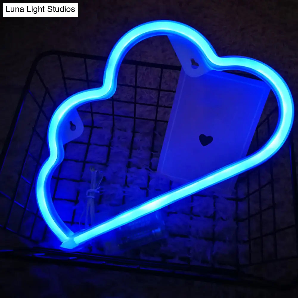 Kids Bedroom Plastic Cloud Wall Light - White Led Night Lighting Idea