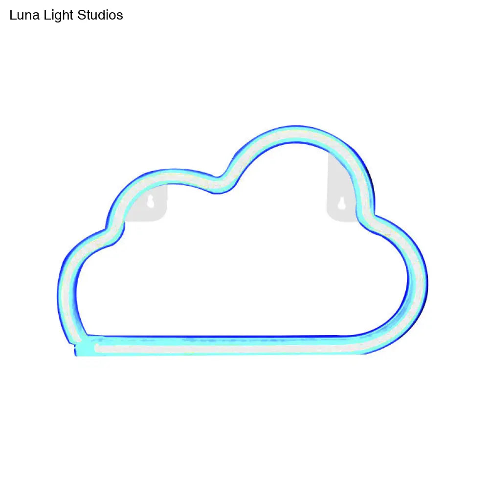 Kids Bedroom Plastic Cloud Wall Light - White Led Night Lighting Idea