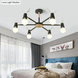Kids’ Bedroom Semi Flush Ceiling Light With Modern Antler Decoration