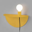 Kids Bedroom Wall Light - Nordic Style Open Bulb Sconce Yellow