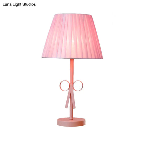 Kids Candy Colored Desk Light For Girls Bedroom - Foldable Tapered Shade And Study-Ready