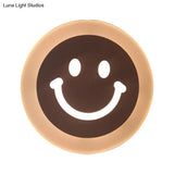 Kids Cartoon Apple/Leaf/Cat Led Flush Mount Wall Sconce - Small Acrylic Light For Childrens Bedroom