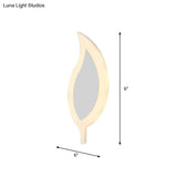 Kids Cartoon Apple/Leaf/Cat Led Flush Mount Wall Sconce - Small Acrylic Light For Childrens Bedroom