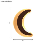 Kids Cartoon Apple/Leaf/Cat Led Flush Mount Wall Sconce - Small Acrylic Light For Childrens Bedroom