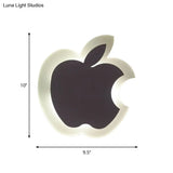 Kids Cartoon Apple/Leaf/Cat Led Flush Mount Wall Sconce - Small Acrylic Light For Childrens Bedroom