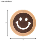 Kids Cartoon Apple/Leaf/Cat Led Flush Mount Wall Sconce - Small Acrylic Light For Childrens Bedroom