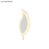 Kids Cartoon Apple/Leaf/Cat Led Flush Mount Wall Sconce - Small Acrylic Light For Childrens Bedroom