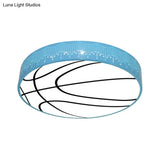 Kid’s Cartoon Circle Ceiling Light - Flush Acrylic Fixture