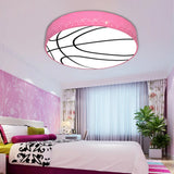 Kid’s Cartoon Circle Ceiling Light - Flush Acrylic Fixture Pink / Third Gear A