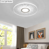 Kid’s Cartoon Led White Ceiling Lamp With Acrylic Flower Design