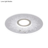 Kid’s Cartoon Led White Ceiling Lamp With Acrylic Flower Design