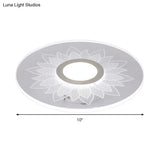 Kid’s Cartoon Led White Ceiling Lamp With Acrylic Flower Design