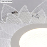 Kid’s Cartoon Led White Ceiling Lamp With Acrylic Flower Design