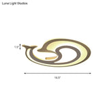 Kids’ Cartoon Snail Shell Ceiling Light In Striped White Flush Design - Ideal For Child’s Bedroom