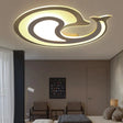 Kids’ Cartoon Snail Shell Ceiling Light In Striped White Flush Design - Ideal For Child’s