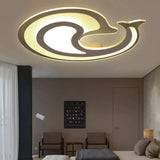 Kids’ Cartoon Snail Shell Ceiling Light In Striped White Flush Design - Ideal For Child’s