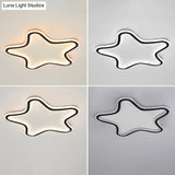 Kids Cartoon Star Led Ceiling Light – Creative Aluminum Flush Mount For Children’s Bedroom -