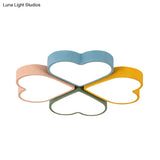 Kids’ Designer Heart Flush Mount Ceiling Light With Acrylic Fixture - Ideal For Bedrooms