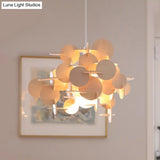 Kids Dot Decor Chandelier:woody Hanging Light For Dining & Nursing Room