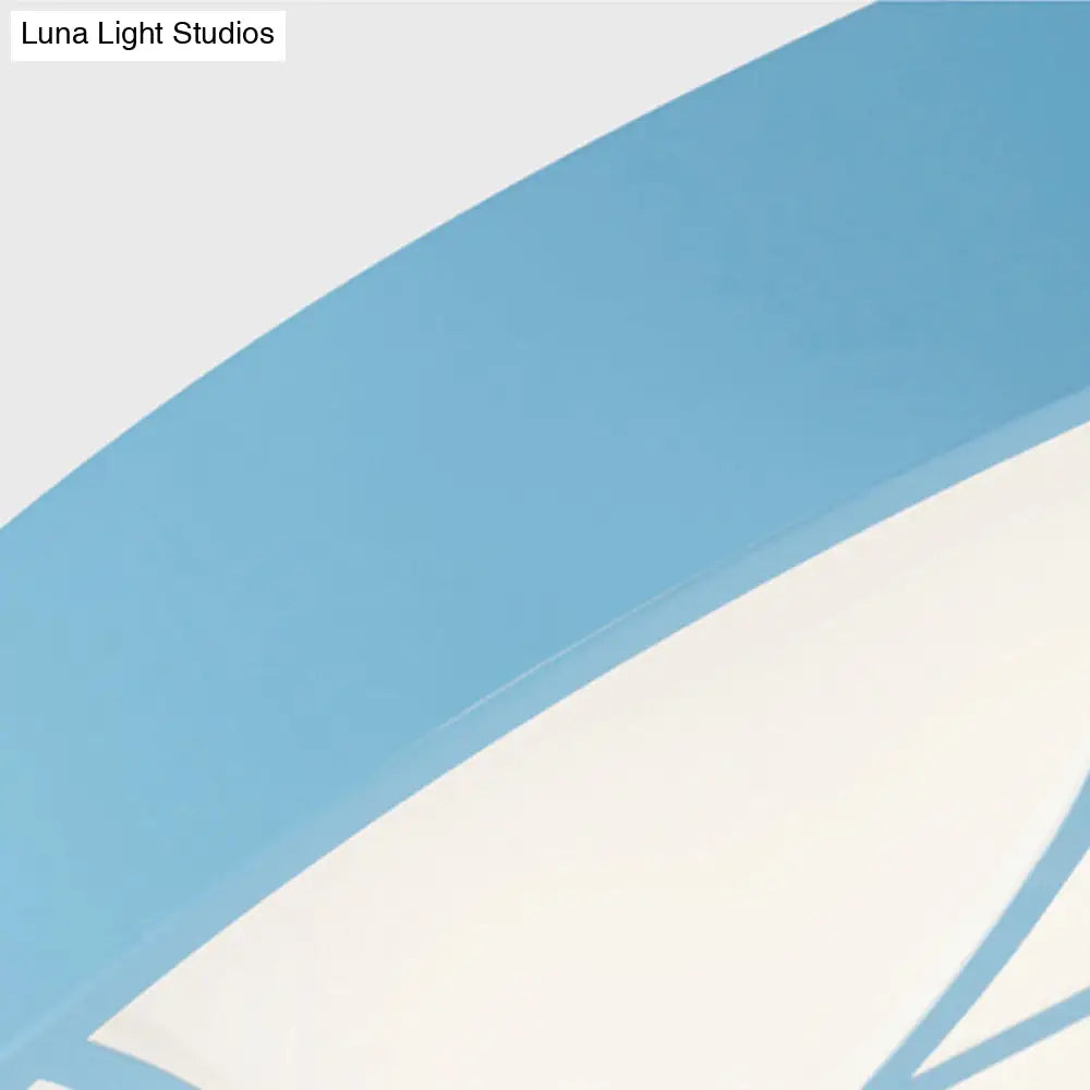 Kid’s Leaf Led Ceiling Lamp - Cartoon Acrylic Metal Flush Mount Light