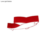 Kids Led Shark Ceiling Light With Colorful Acrylic Shade - Flush Mount Recessed Lighting