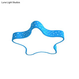 Kids Led Star Shaped Ceiling Fixture In Red/Pink/Yellow