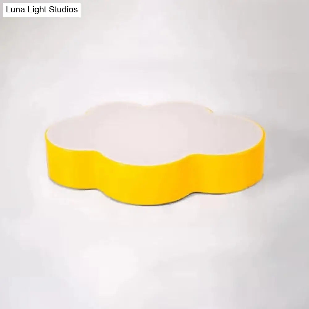 Kids Room Candy Colored Cloud Flush Ceiling Light - Cartoon Acrylic Lamp