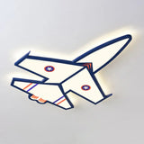 Kids Style Blue Led Acrylic Flush Mount Lighting For Nursery - Plane Shaped Design / 31.5’ Third
