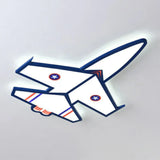 Kids Style Blue Led Acrylic Flush Mount Lighting For Nursery - Plane Shaped Design / 31.5’ White