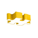 Kids Style Jigsaw Puzzles Ceiling Flush Light - Acrylic Led Flushmount In Red/Yellow & White Yellow