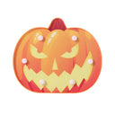 Kids Style Pumpkin Shaped Battery Table Lamp With Led Nightstand Lighting - Plastic Bedroom Decor