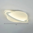 Kid’s White Led Ceiling Mount Light With Unique Planet Shape For Bedrooms / 12’