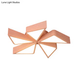 Kindergarten Acrylic Led Ceiling Light Fixture - Art Deco Flush Mount Windmill Design