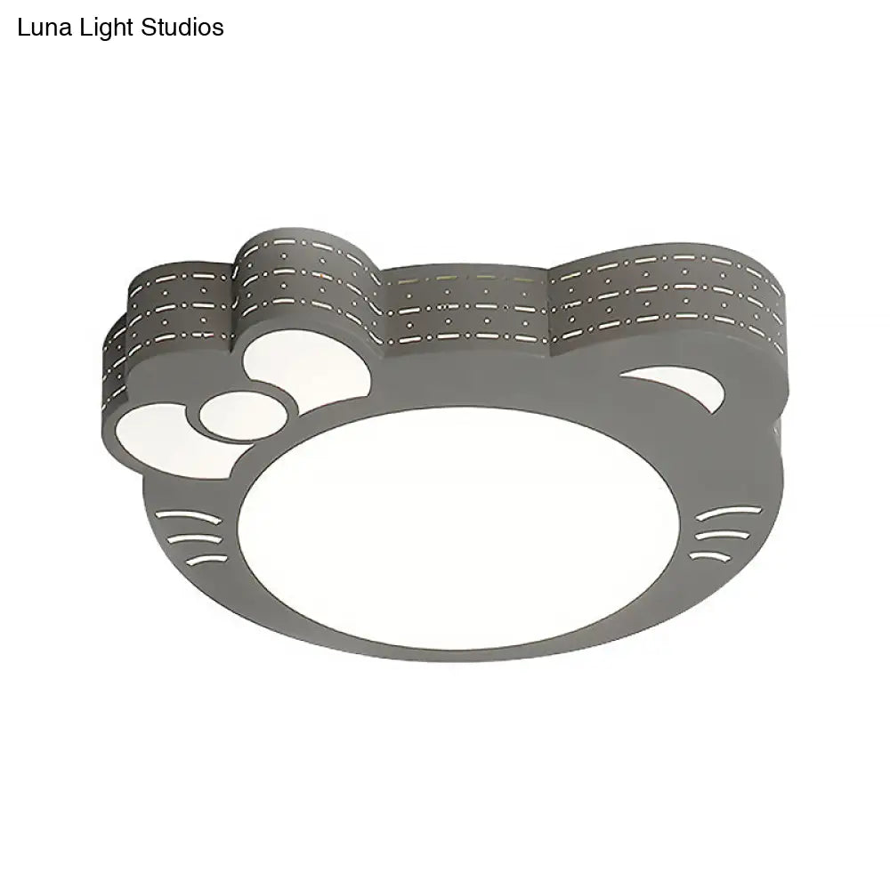 Kindergarten Kitty Ceiling Light: Acrylic Art Decor Led Flush Mount