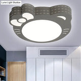 Kindergarten Kitty Ceiling Light: Acrylic Art Decor Led Flush Mount