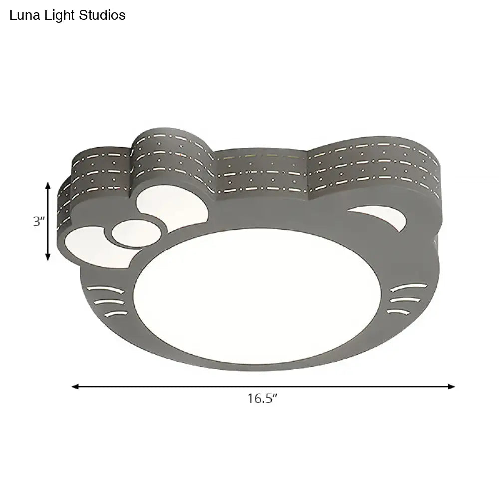 Kindergarten Kitty Ceiling Light: Acrylic Art Decor Led Flush Mount
