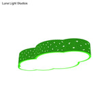 Kindergarten Led Flushmount Ceiling Light - 18’/20.5’ W Cloud Acrylic Shade White/Yellow/Blue