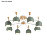 Kindergarten Metal Hanging Chandelier - Pastel Circle Design 8 Bulbs Included