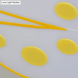 Ladybug Cartoon Ceiling Light: Acrylic & Metal Mount For Kindergarten